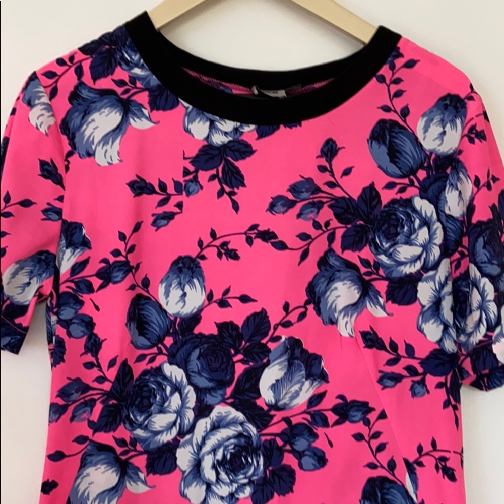 Floral Pink and Blue Dress